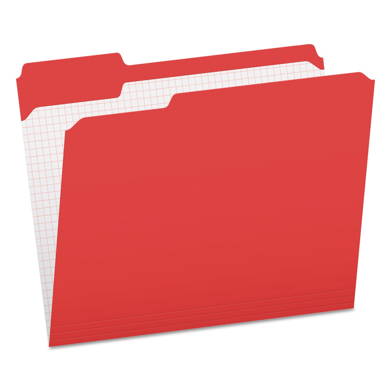 Pendaflex Double-Ply Reinforced Top Tab Colored File Folders 1/3-Cut Tabs Letter Size Red 100/Box